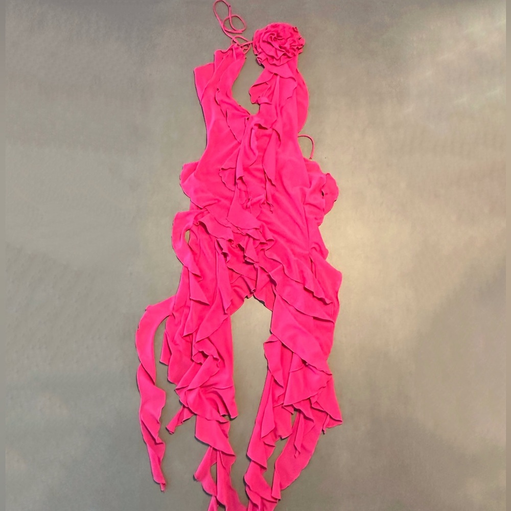 Fanci club Garden of Eden dress in hot pink